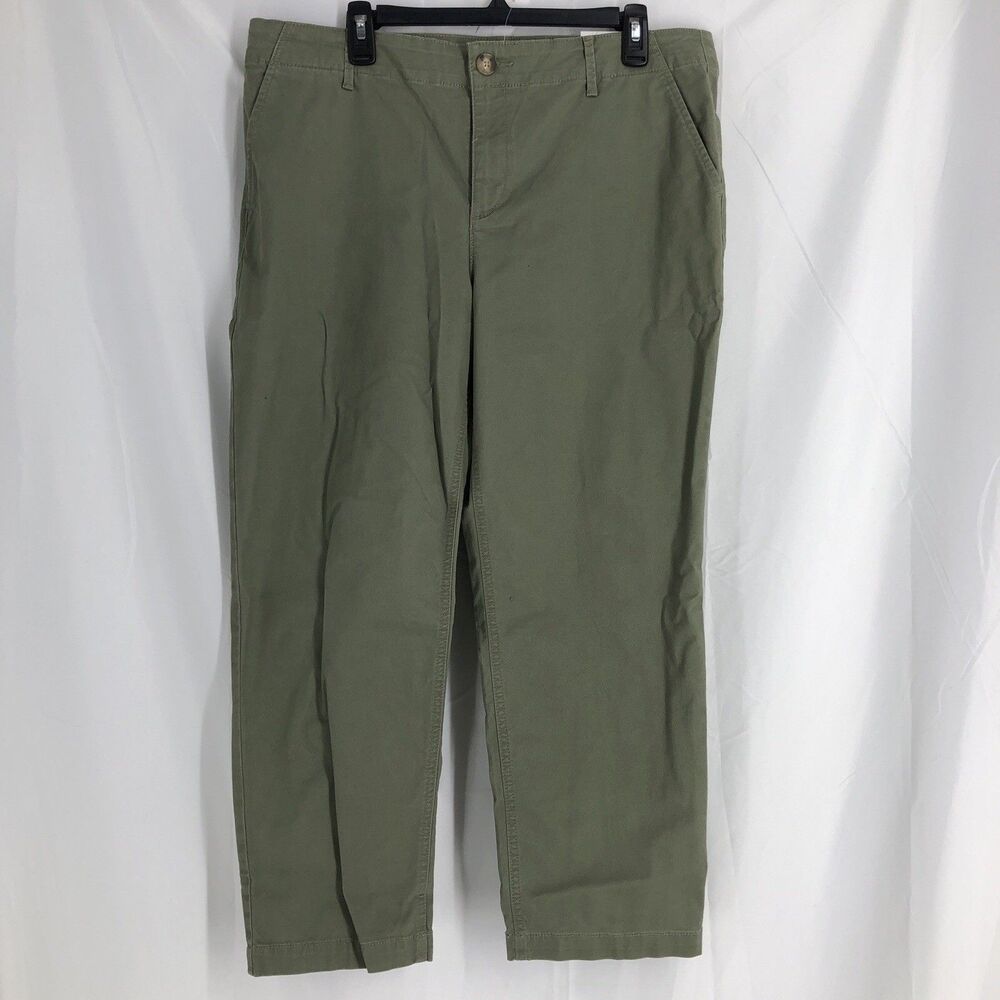 LOFT - The Monroe Slim - Olive green Chino - Ankle Length Pants - Size 14